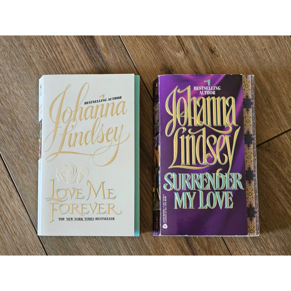 Johanna Lindsey Love Me Forever‎ & Surrender My Love Lot of 2 Pb's 1st Printing